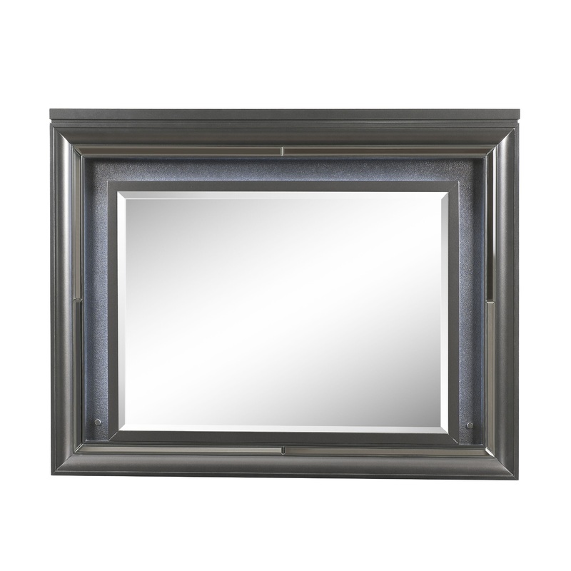 Sawyer - Metallic Mirror With LED - Gray