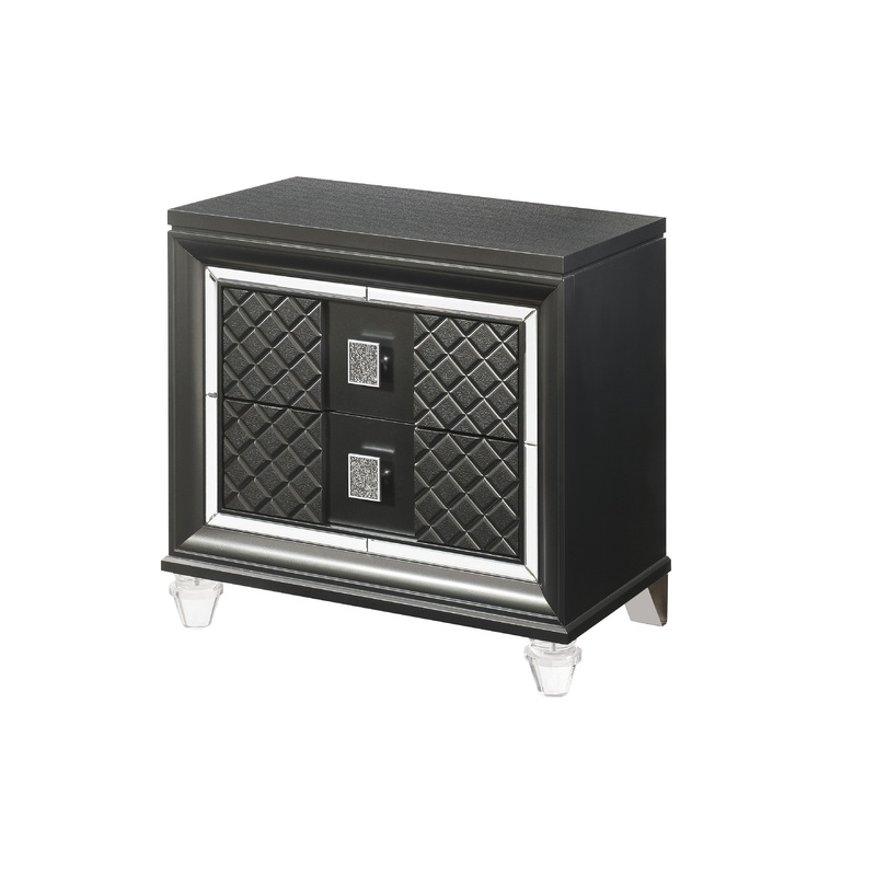 Sawyer - Metallic Nightstand - Gray