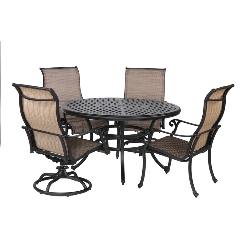 Round 4 Person Dining Set - Antique Bronze