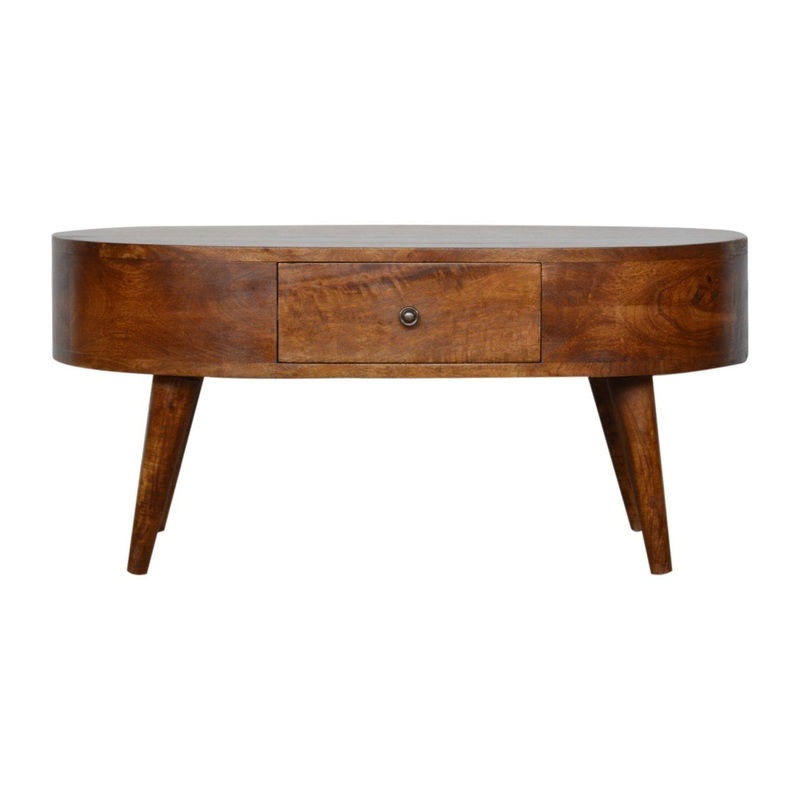Rounded Wood Table