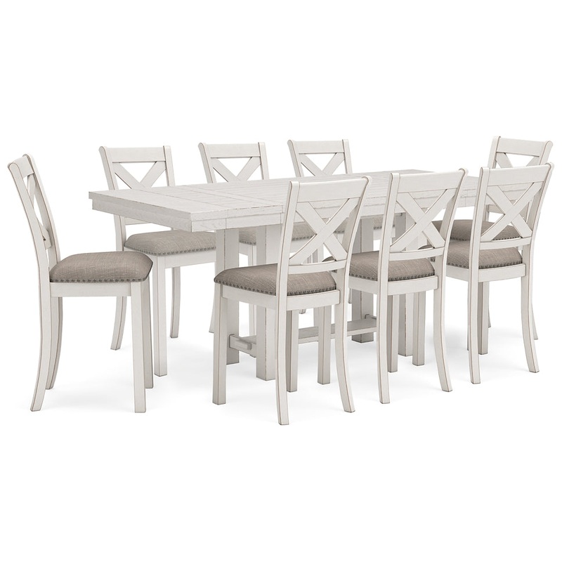 Robbinsdale Counter Height Dining Table and 8 Barstools