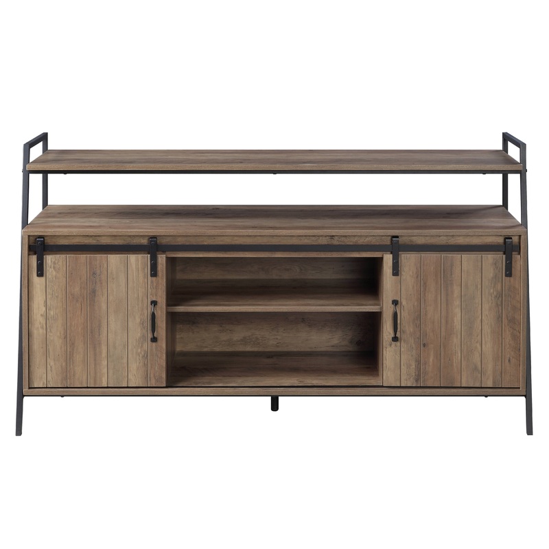 Rashawn - Rustic TV Stand - Oak