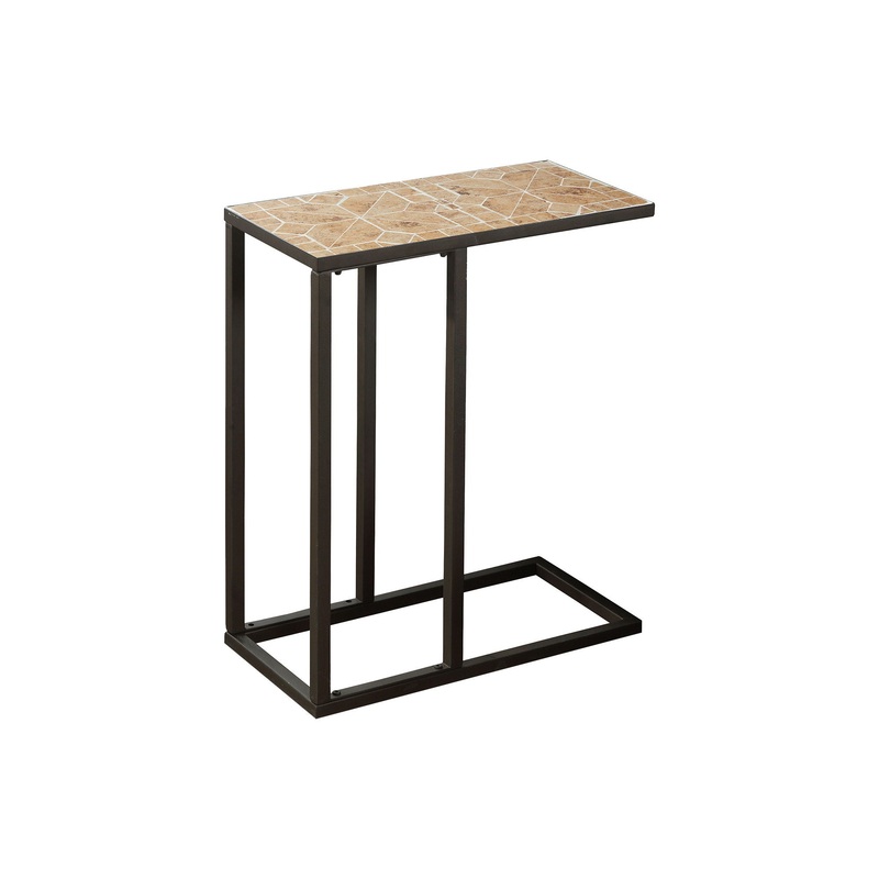 Accent Table, C - Shaped, Transitional - Brown