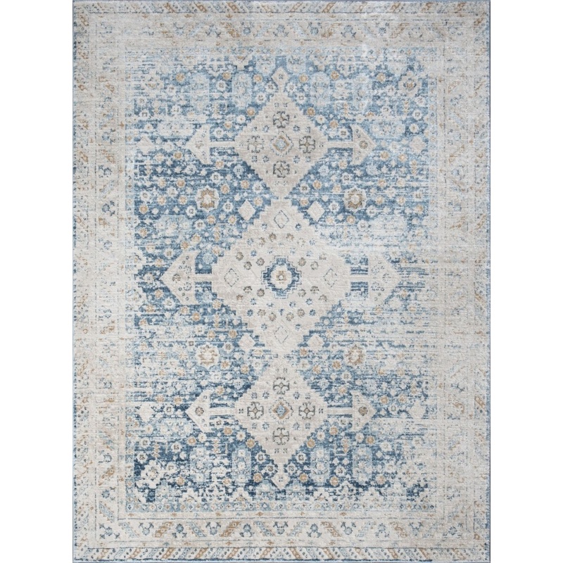 Noble - 5'3" X 7'3" Area Rug - Blue, Polyester