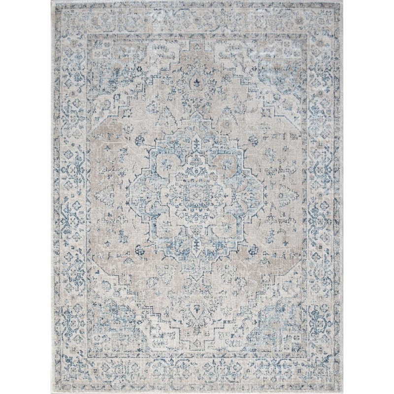 Noble - 5'3" X 7'3" Area Rug - Ivory, Polyester
