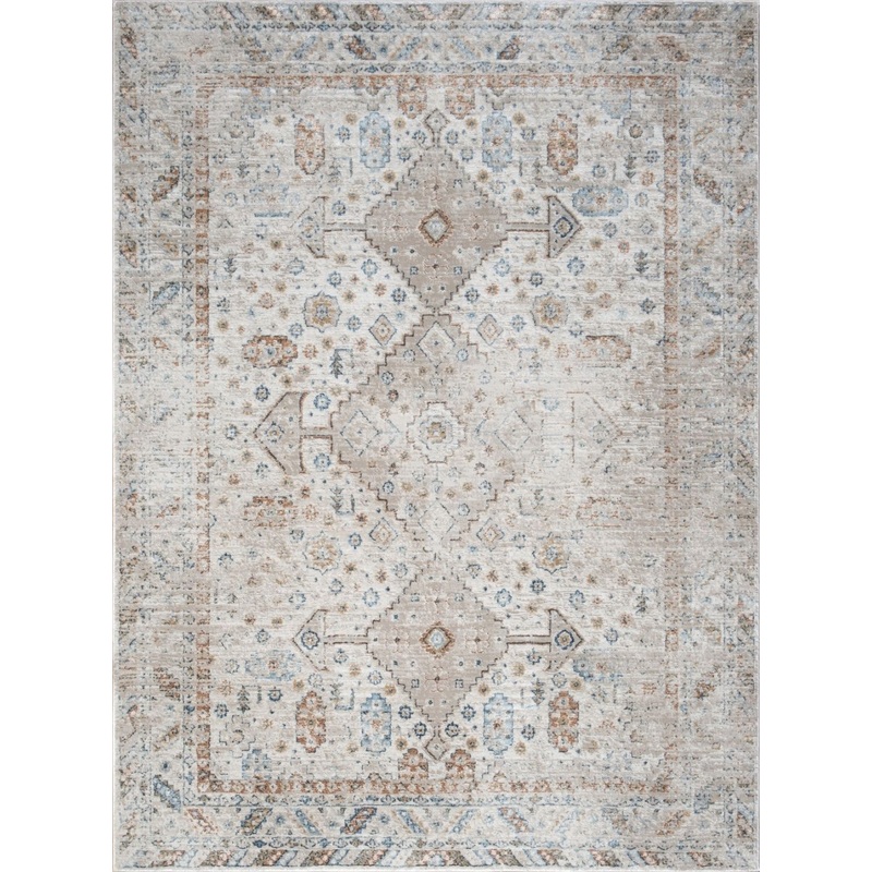 Noble - 5'3" X 7'3" Polyester Area Rug - Ivory