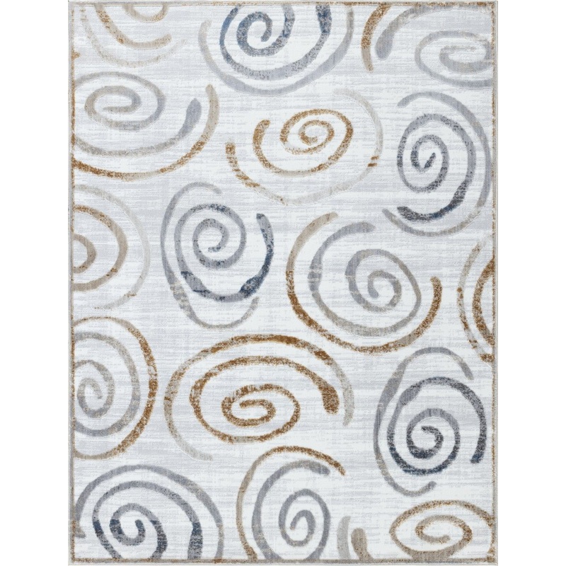 Nova - 2'7" X 7' Area Rug - Multi / White