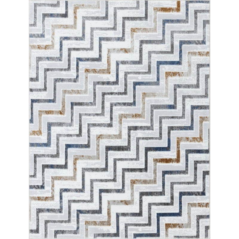 Nova - 2'7" X 7' Area Rug Polypropylene - White