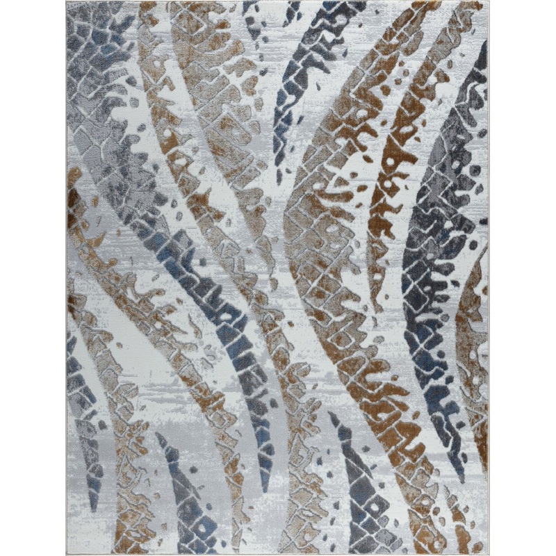 Nova - 2'7" X 7' Polypropylene, Area Rug - Multi / White