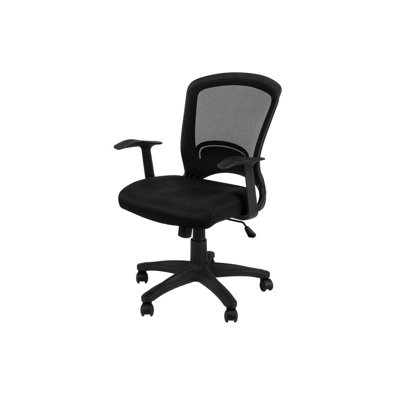 Office Chair, Adjustable Height, Swivel, Ergonomic, Armrests, Mesh - Black