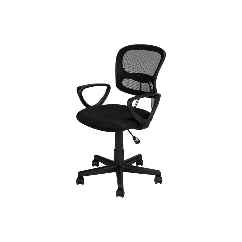 Office Chair, Adjustable Height, Swivel, Ergonomic, Armrests, Mesh, Contemporary / Modern - Black