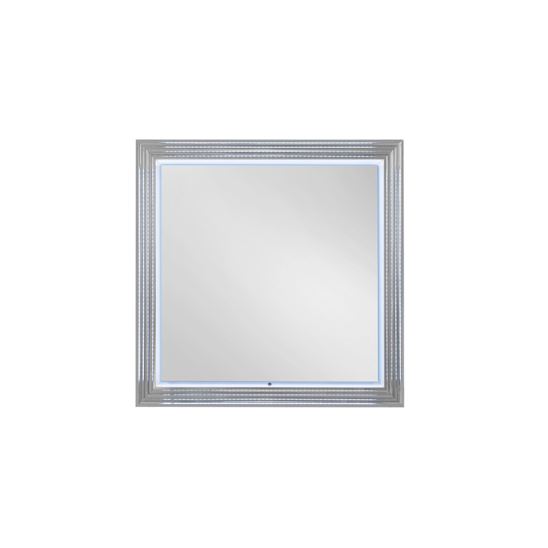 Moon - Marble Mirror With LED - White
