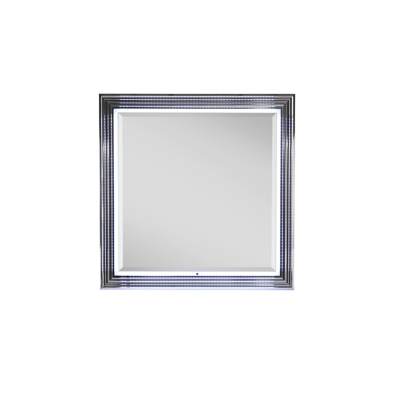 Moon - Smooth Mirror With LED - White