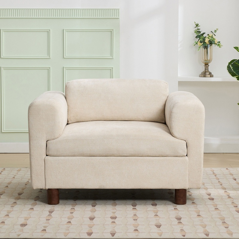 Modern Oversized Armchair Comfy Accent Chair Single Sofa For Living Room