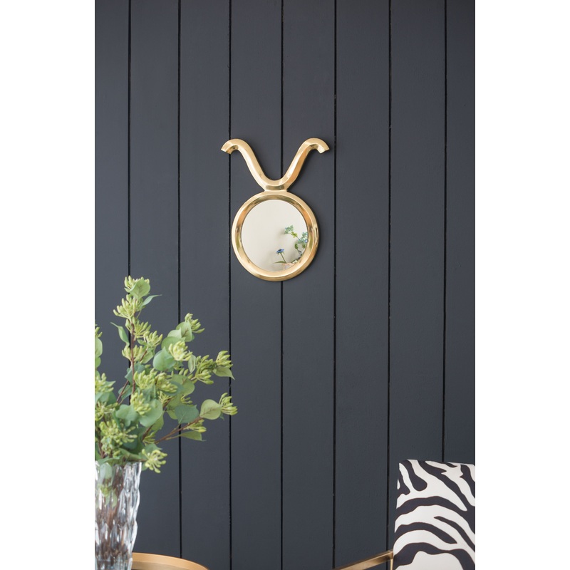 Modern Round Mirror With Aluminum Frame, Wall Decor For Entryway Living Room Hallway - Gold