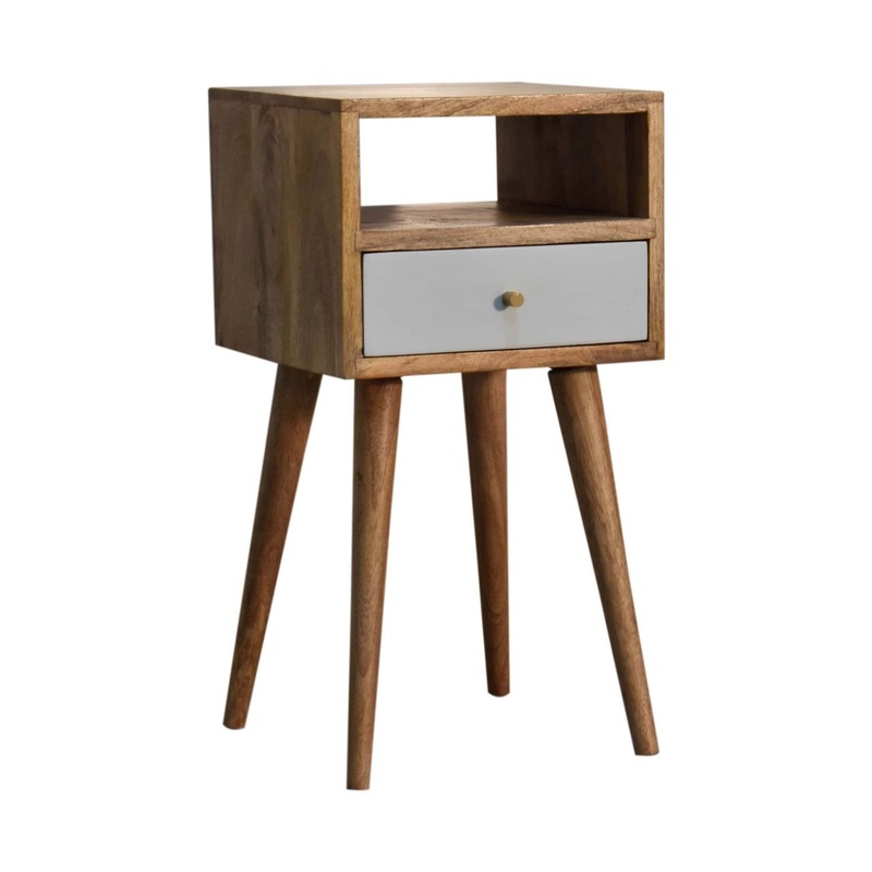 Mini Hand Painted Bedside Table - Light Blue