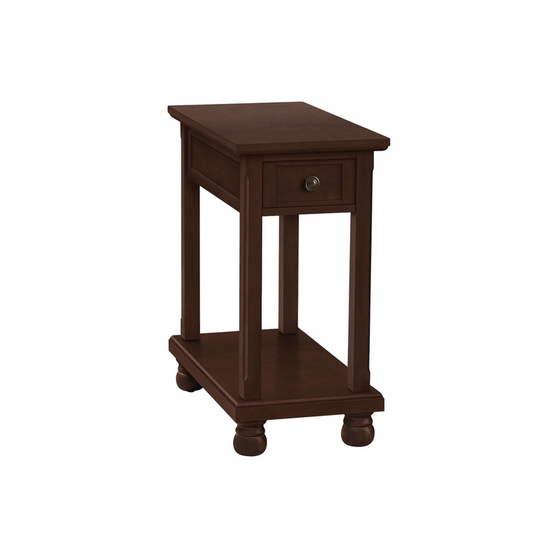 Accent End Table, Storage Drawer, Traditional - Espresso