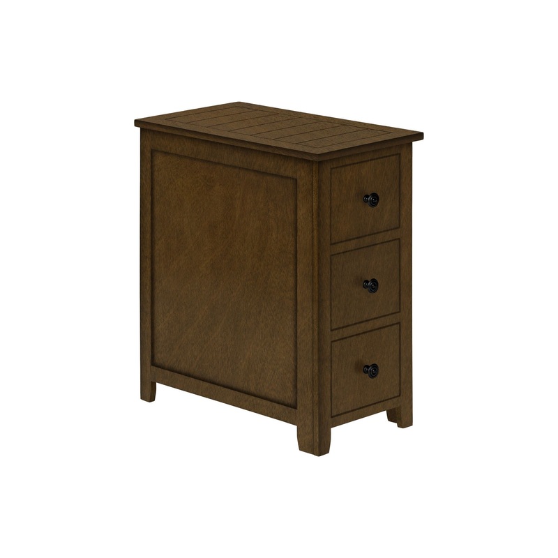 Accent End Table, Storage Drawer, Transitional Design