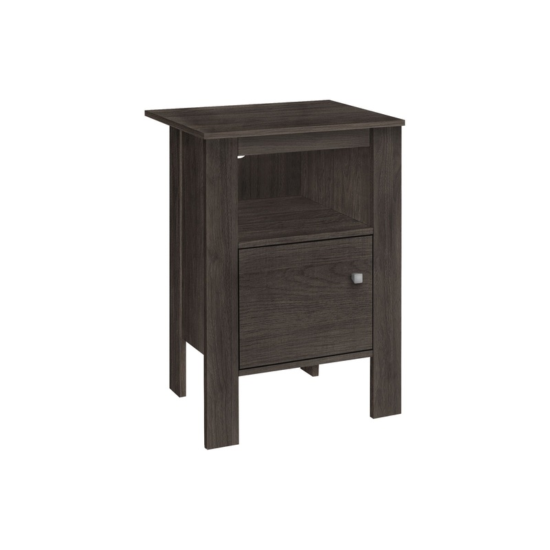Accent Nightstand Side Table, Storage, Transitional - Oak