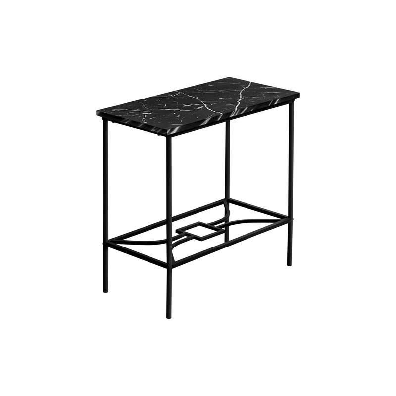 Accent Side Table, Narrow, Small, 2 Tier, Elegant Design