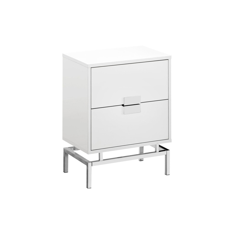 Accent Side Table, Storage Drawer, Modern Design