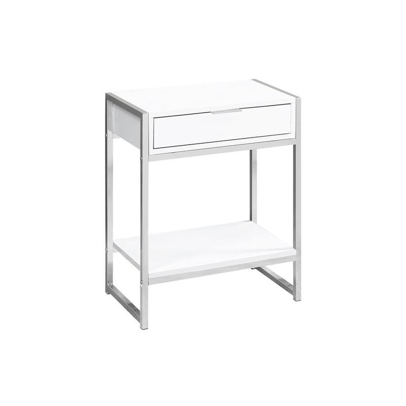 Accent Side Table, Storage Drawer, Spacious Tabletop