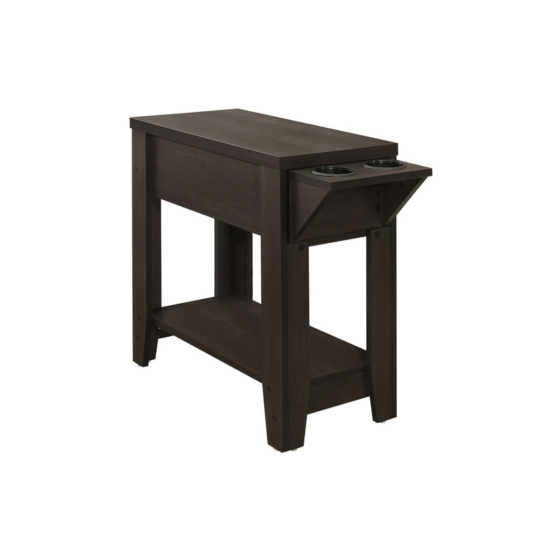 Accent Side Table, Storage, Lamp, Transitional Space-Saving Design
