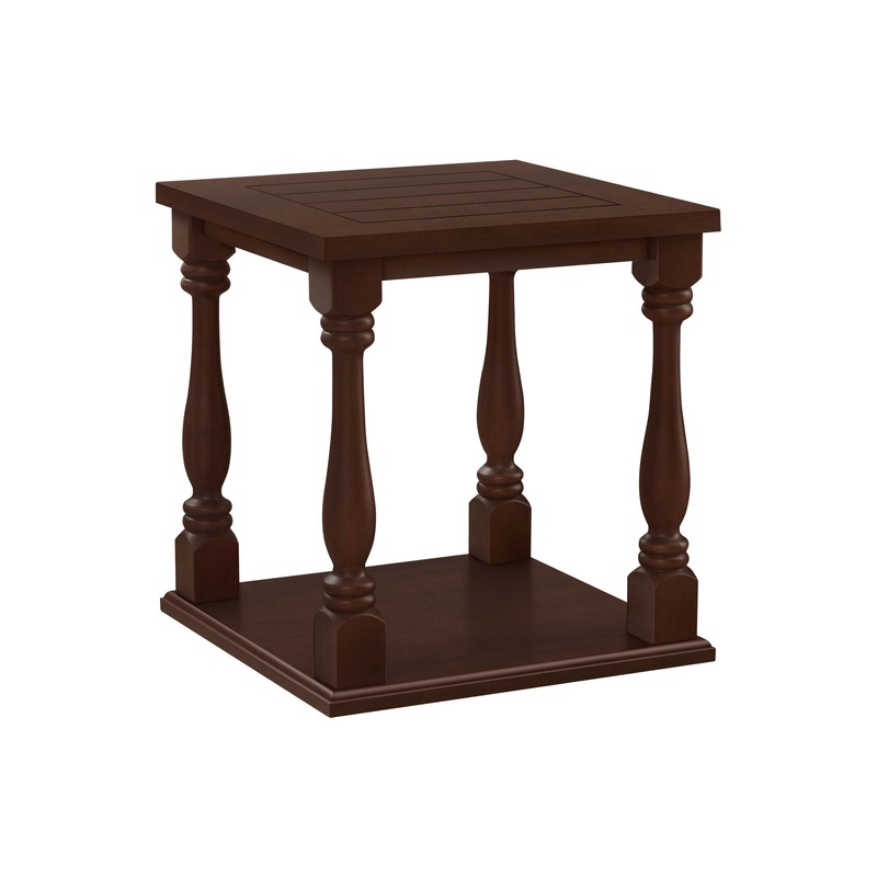 Accent Table, 2 Tier, Square, Traditional - Espresso
