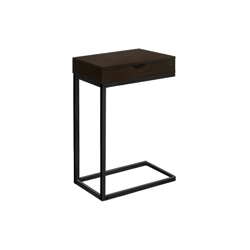 Accent Table, C - Shaped Contemporary Elegant Desig