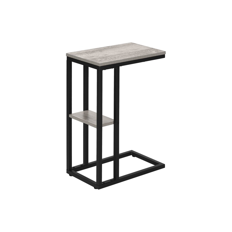 Accent Table, C - Shaped, Marble Look Contemporary & Modern Convenient Design
