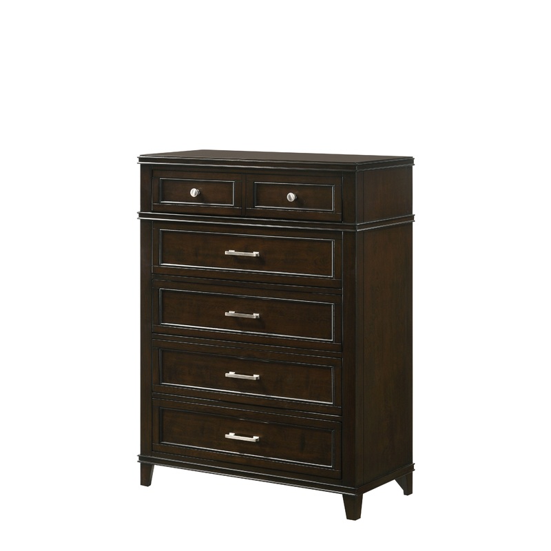 Merlot - 5 Drawer Chest - Mahogany