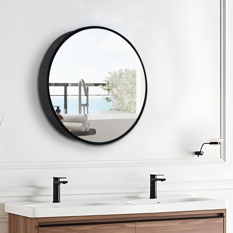 Metal Framed Wall Mount Bathroom Medicine Cabinet With Mirror