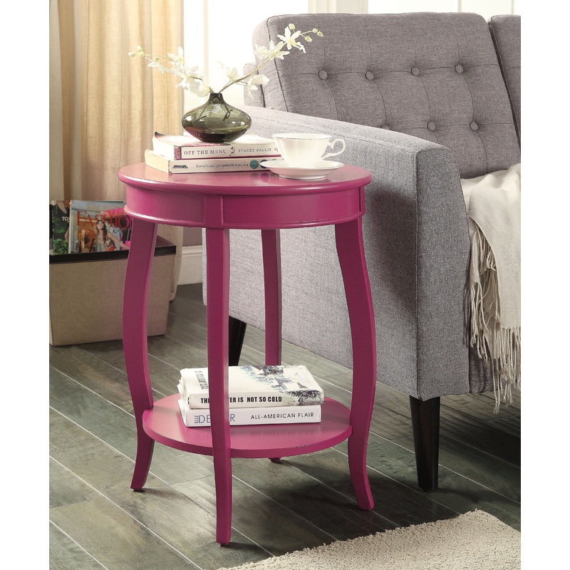 Aberta - Accent Table With 1 Layer Of Storage - Purple