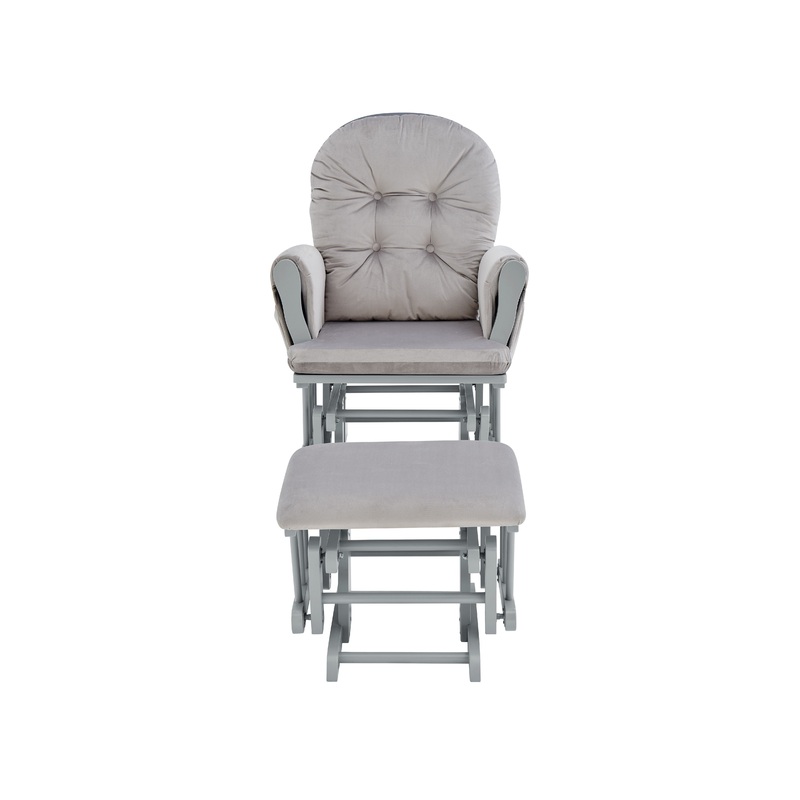 Mason - Glider And Ottoman Gray Wood