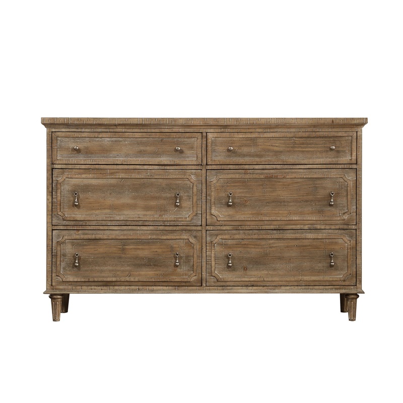 Ludin - 6 Drawer Dresser - Taupe