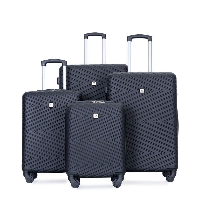 Luggage 4 Piece Lightweight Suitcase With Rotating Wheels With Tsa Lock,