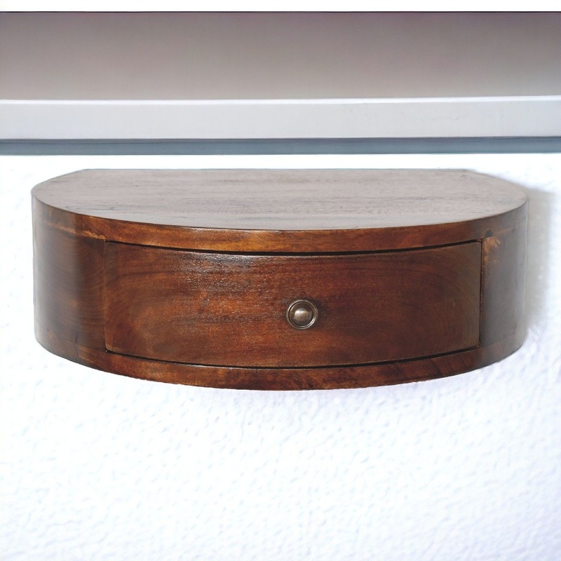 Lunar - Artisan Furniture 1 Drawer Floating Nightstand - Chestnut