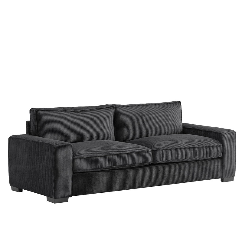 Luxe - Corduroy Sofa With Sleek Design, Spacious And Comfortable 3 Seater Couch