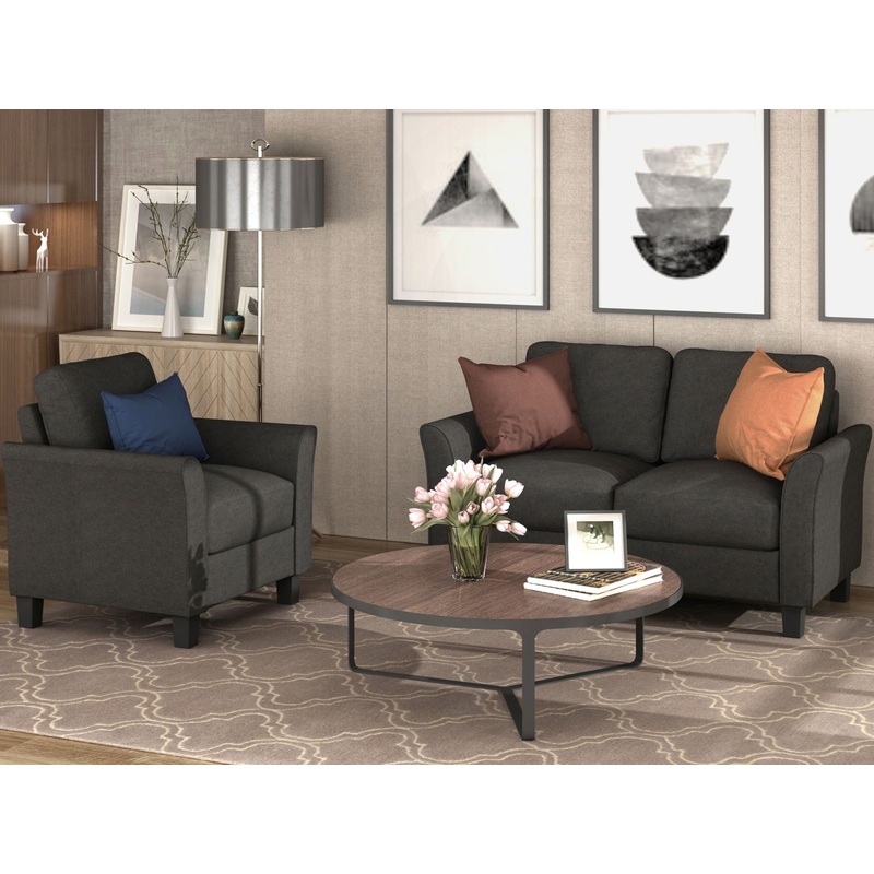 Living Room Furniture Armrest Single Sofa And Loveseat Sofa