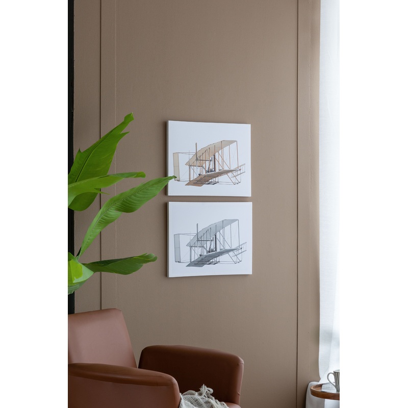 Large Rectangular Diptych Wall Art, Wall Decor For Living Room Bedroom Office Hallway (Set of 2) - Multicolor
