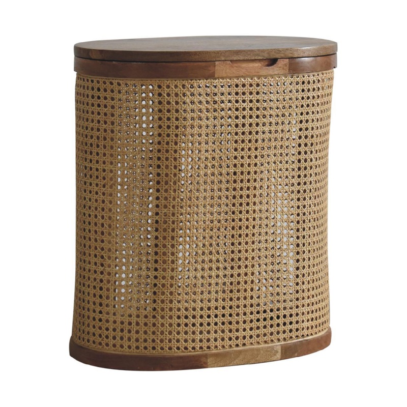 Larissa - Lid Up Storage Stool - Oak