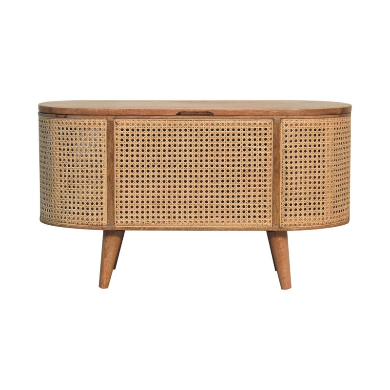 Larrisa - Rounded Lid Up Blanket Box - Oak