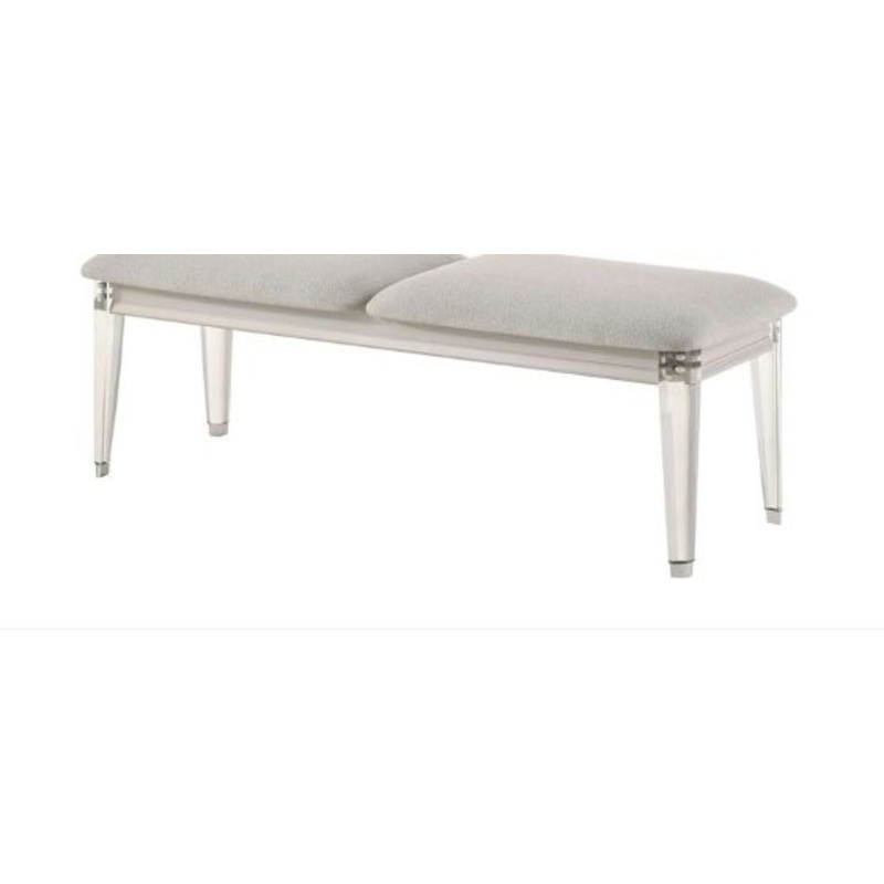 Laveda - Boucle Bench - Light Gray / White