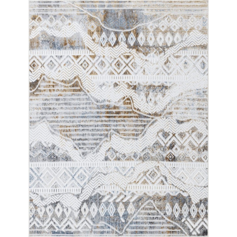 Legacy - 5'3" X 7' Area Rug - Multi / White