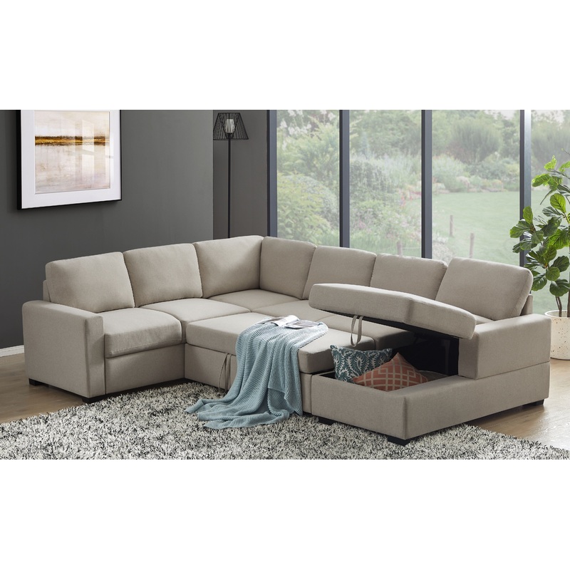 Ketterman - 4 Piece Upholstered Sleeper Sectional
