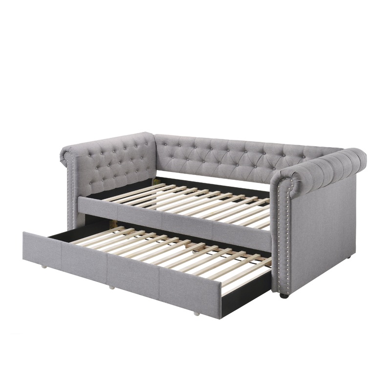 Justice - Twin Daybed With Trundle - Smoke Gray