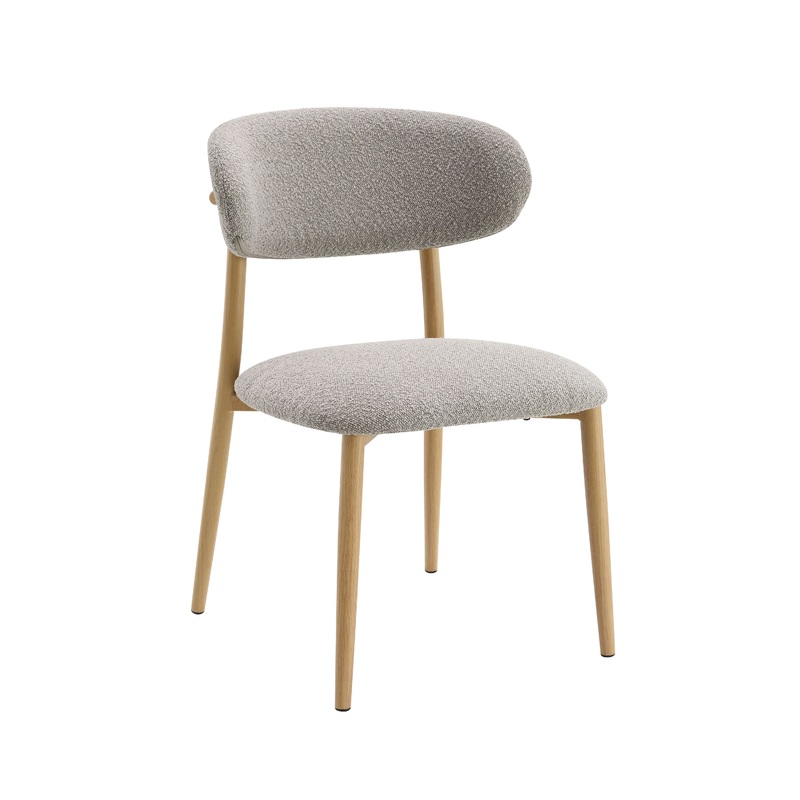 Kacey - Boucle Side Chair (Set of 2) - Gray