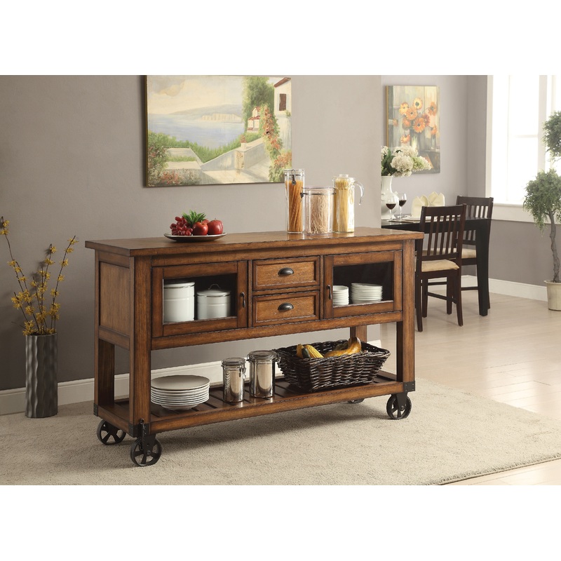 Kadri - Kitchen Cart - Distressed Chestnut