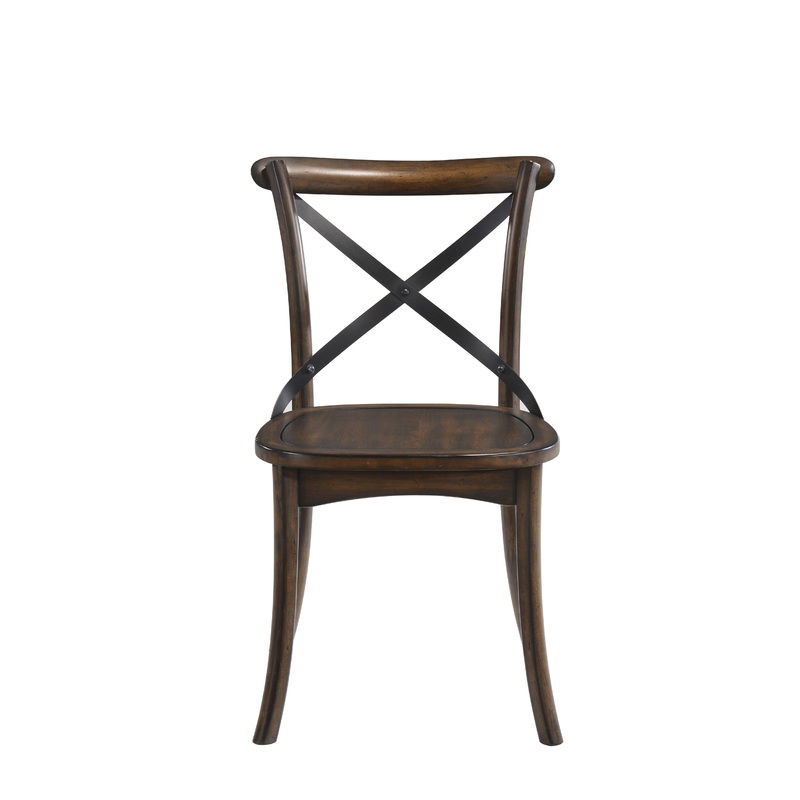 Kaelyn - Metal Side Chair (Set of 2) - Dark Oak