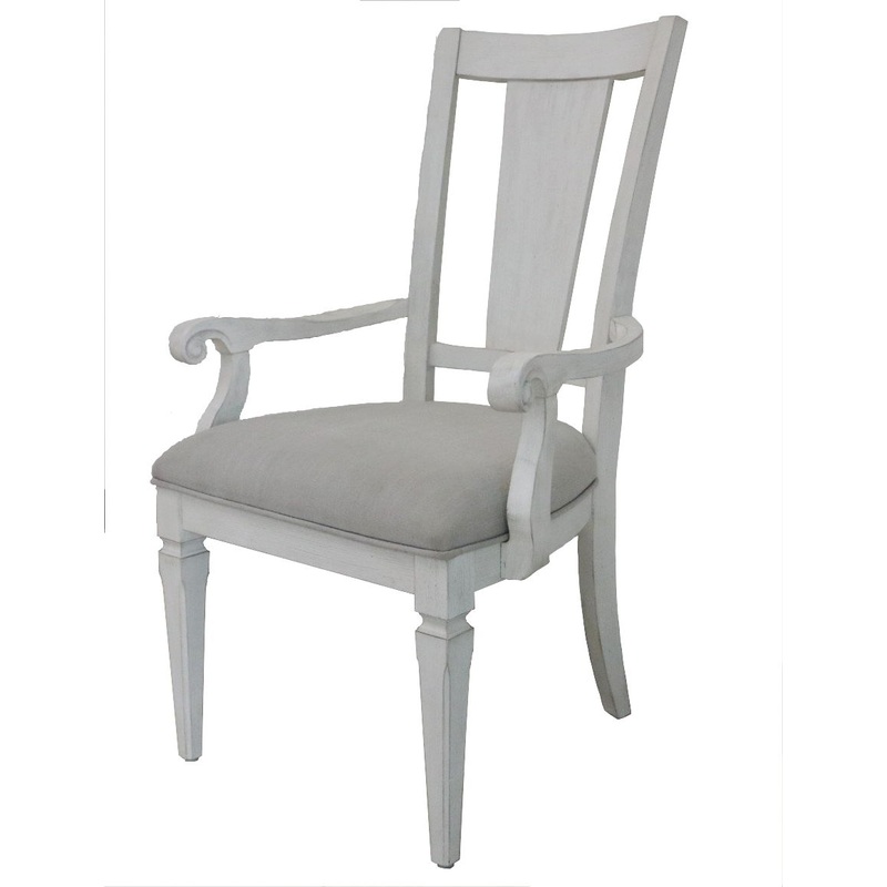 Katia - Arm Chair (Set of 2) - Light Gray / White